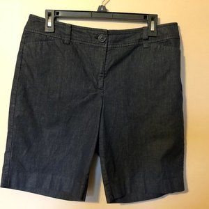 Ann Taylor Curvy Dark Denim Shorts, Size 8